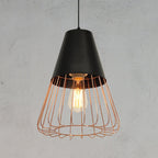 Nordic Creative Iron Cage Geometry 1-light Pendant Light BulbSquare