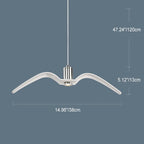 Contemporary Nordic Personality Wrought Iron Seagull LED Pendant Light for Living Room BulbSquare