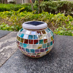 Modern Creative Stained Glass Solar LED Outdoor Garden Lawn Light Lumendat