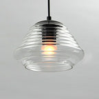 Modern Industrial Clear Glass Iron 1-light Pendant Light BulbSquare