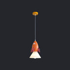 Lumendat Nordic Cartoon Resin Rocket Snowman 1-Light Kids Pendant Light Lumendat