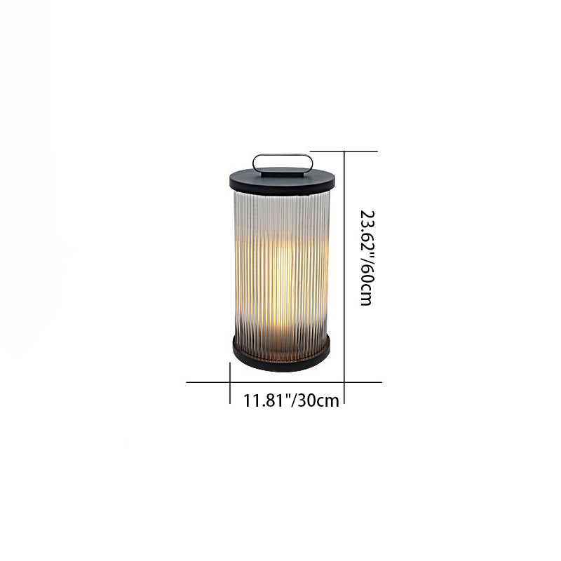 Modern Simplicity Cylinder Glass Steel 1-Light Landscape Light For Outdoor Patio Lumendat