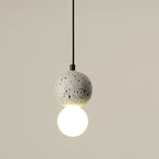 Contemporary Scandinavian Orb Terrazzo 1-light Pendant Light for Bedroom BulbSquare