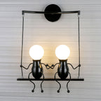 Lumendat Contemporary Creative Iron Children's Ball 2-Light Wall Sconce Lamp For Bedroom Lumendat