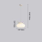 Lumendat Contemporary Creative Kids Cloud Crown Iron PE Crystal LED Pendant Light For Bedroom Lumendat