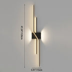 Modern Minimalist Aluminum Geometric Long Straight Line LED Wall Sconce Lamp For Living Room Lumendat