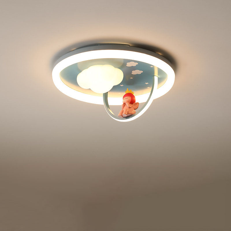 Lumendat Contemporary Creative Resin Kids Cartoon LED Flush Mount Ceiling Light For Bedroom Lumendat