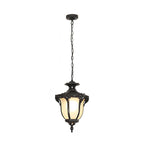 Traditional European Waterproof Aluminum Frame Glass Shade 1-light Pendant Light for Garden