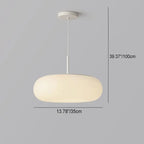 Modern Minimalist Oval Iron Pe LED Pendant Light for Living Room BulbSquare