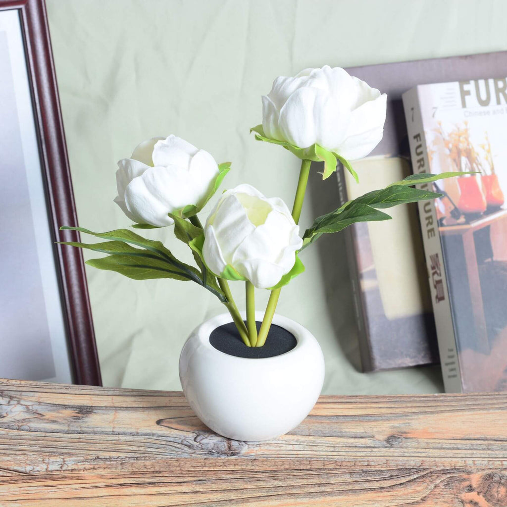 Modern Creative Simulation Tulip Peony LED Night Light Table Lamp Lumendat