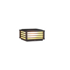 Modern Minimalist Waterproof Solar Square Aluminum PC LED Post Landscape Lighting for Garden Lumendat