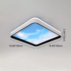 Modern Simplicity Iron Acrylic Round Square Rectangular Sunny Sky LED Flush Mount Ceiling Light For Living Room Lumendat