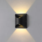 Modern Minimalist Solid Color Aluminum Square Outdoor Waterproof LED Wall Sconce Lamp Lumendat