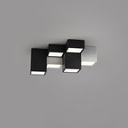 Modern Minimalist Cube Iron Acrylic LED Flush Mount Ceiling Light for Living Room