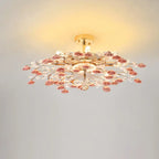 Modern Luxury Rose Iron Ceramic Crystal 6/7/8 Light Chandelier Lumendat