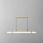 Nordic Minimalist Long Strip Leather LED Island Light Chandelier Lumendat