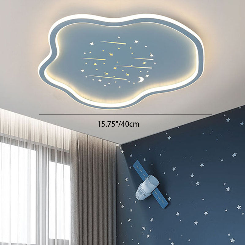 Lumendat Contemporary Creative Kids Cloudy Iron Silicone LED Flush Mount Ceiling Light For Bedroom Lumendat
