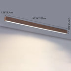 Modern Minimalist Wood Grain Aluminum Strips LED Flush Mount Ceiling Light BulbSquare