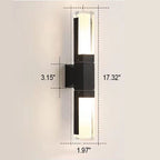Outdoor Modern Waterproof Rectangular Column LED Wall Sconce Lamp Lumendat