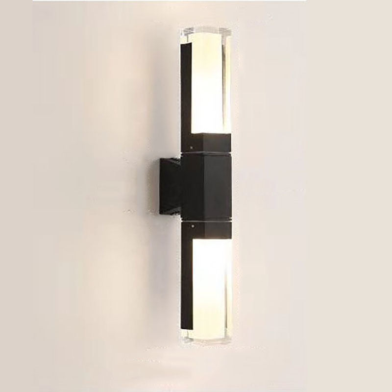 Outdoor Modern Waterproof Rectangular Column LED Wall Sconce Lamp Lumendat
