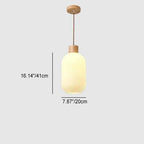 Japanese Minimalist Log Wood Strip Glass Jar 1/2/3 Light Island Light Chandelier Lumendat
