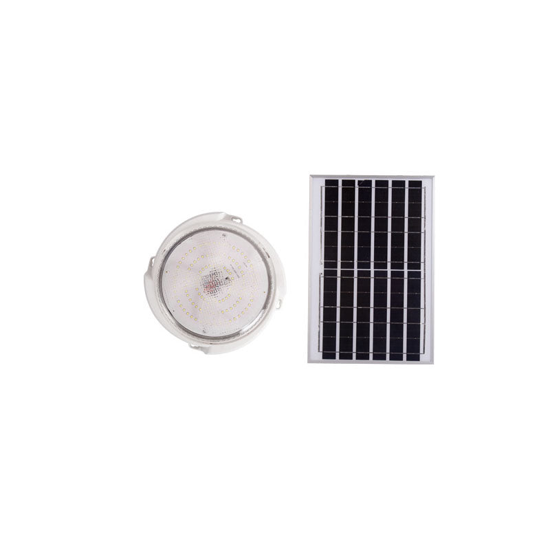 Modern Round Solar LED Remote Control Outdoor Indoor Flush Mount Lighting Lumendat