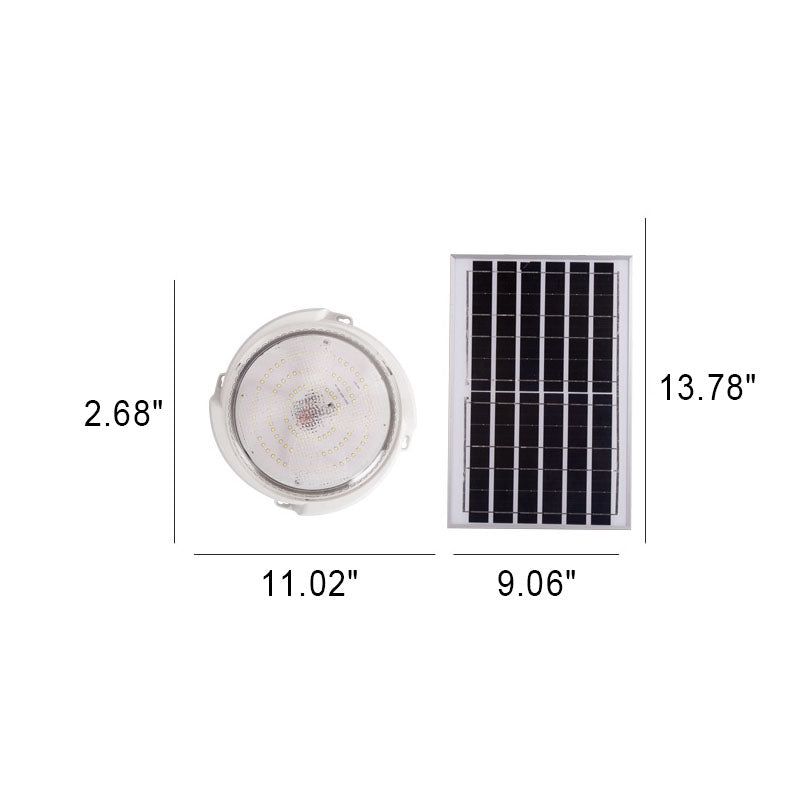 Modern Round Solar LED Remote Control Outdoor Indoor Flush Mount Lighting Lumendat