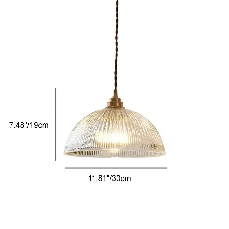 Modern Simple Clear Glass Dome Pot Lid 1-light Pendant Light Lumendat