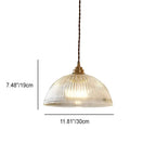 Modern Simple Clear Glass Dome Pot Lid 1-light Pendant Light Lumendat