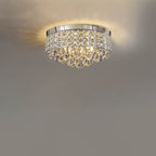Modern Luxury Round Iron Crystal Beads 6/9-Light Flush Mount Ceiling Light For Living Room Lumendat