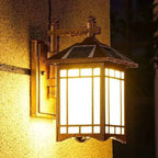 Modern Waterproof Solar Aluminum Chinese Pavilion Shape 1-Light Wall Sconce Lamp Lumendat