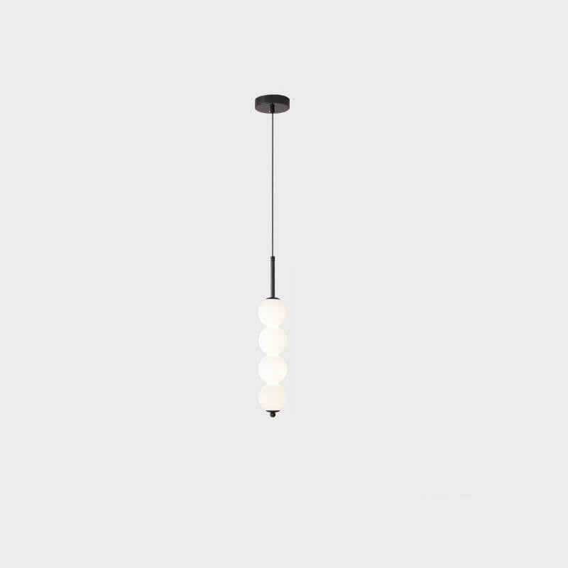 Nordic Creative Brass Spherical Glass Long Strip LED Pendant Light BulbSquare