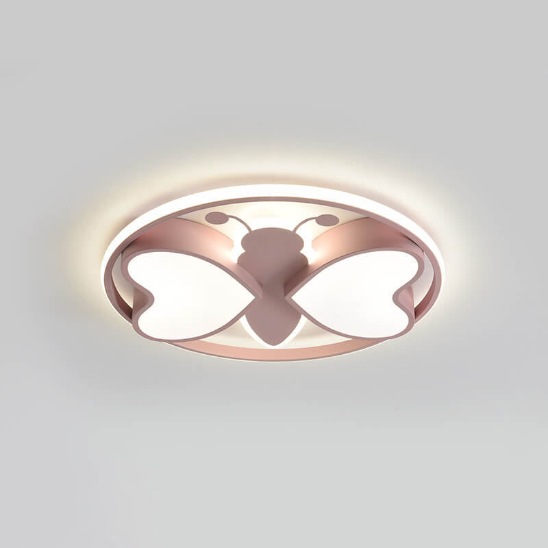 Lumendat Creative Cartoon Butterfly Round LED Flush Mount Ceiling Light Lumendat