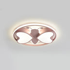 Lumendat Creative Cartoon Butterfly Round LED Flush Mount Ceiling Light Lumendat
