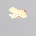 Lumendat Modern Simplicity Kids Plane Iron PE LED Flush Mount Ceiling Light For Bedroom Lumendat