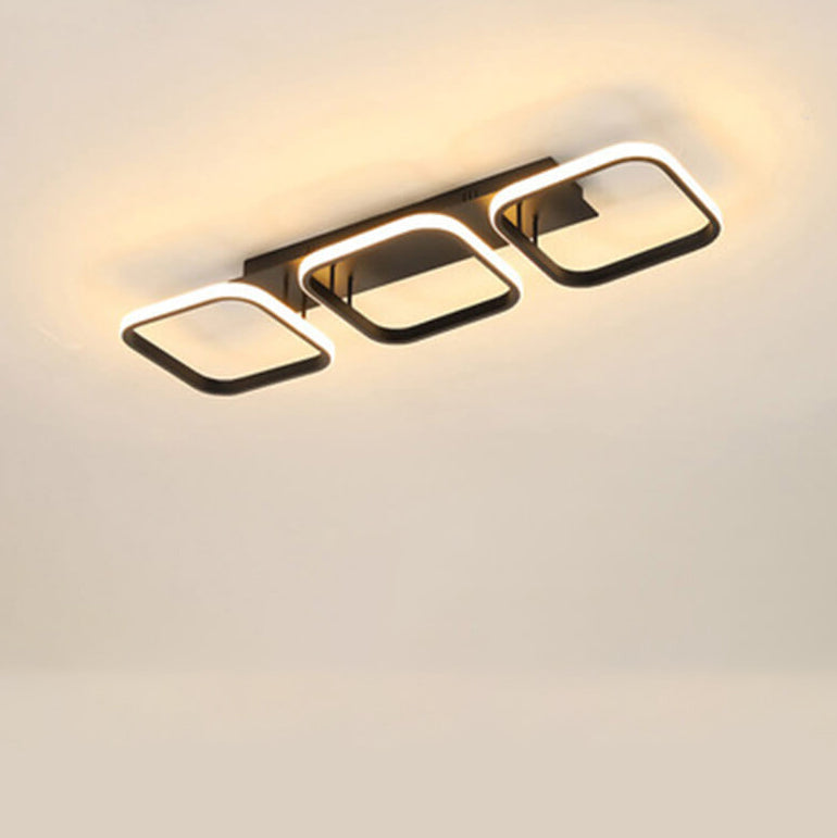 Nordic Simple Creative Square Combination Design LED Semi-flush Mount Light