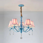 Modern Creative Cone Iron Crystal Fabric 5/6/8 Light Chandelier Lumendat
