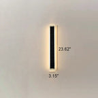 Minimalist Outdoor Solar Rectangular Strip Waterproof Patio LED Wall Sconce Lamp Lumendat