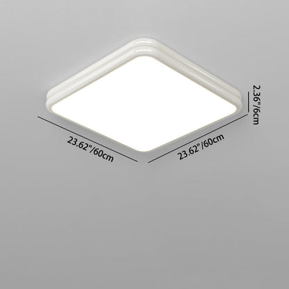 Modern Minimalist Square Rectangle Double Layer Iron Acrylic LED Flush Mount Ceiling Light for Bedroom