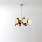 Modern Mid-century Acrylic Magic Bean Glass Shade 3/5/6/8-light Chandelier for Living Room BulbSquare
