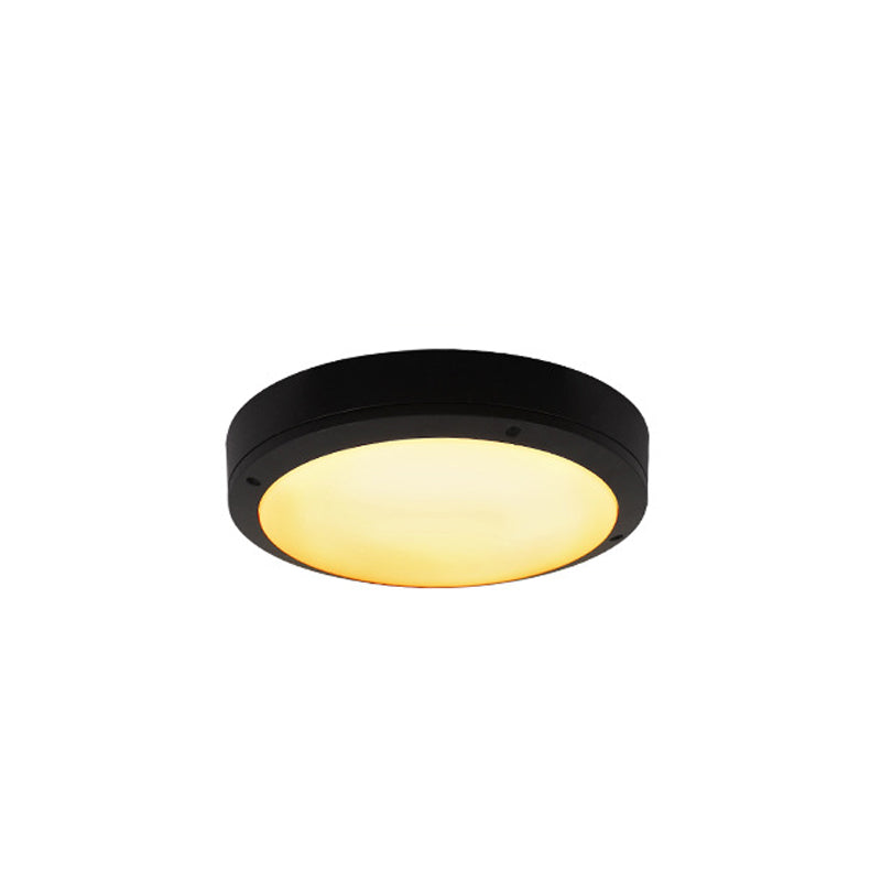 Outdoor Simple Round Octagon Aluminum Waterproof LED Flush Mount Ceiling Light BulbSquare