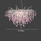 Modern Luxury Crystal Glass Aluminum Branch Water Drop 6/8/10/14 Chandeliers for Dining Room Lumendat