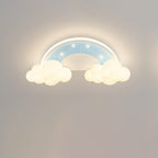 Lumendat Modern Art Deco Kids Iron PE Cloud Rainbow Semicircular Astronaut LED Flush Mount Ceiling Light For Bedroom Lumendat