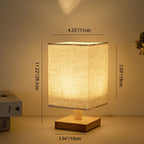 Contemporary Creative Fabric Square USB LED Table Lamp For Bedroom Lumendat