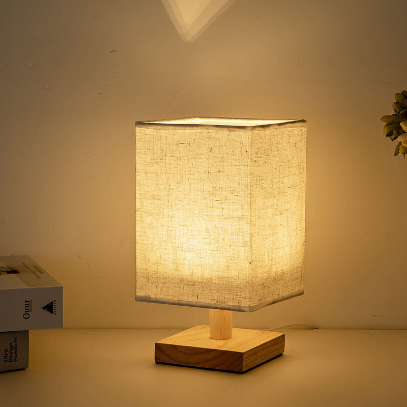 Contemporary Creative Fabric Square USB LED Table Lamp For Bedroom Lumendat