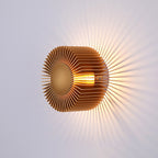 Modern Minimalist Aluminum Round Sun Flower Design LED Wall Sconce Lamp For Living Room