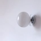 Modern Vintage Minimalist Iron Glass Round Head 1-Light Wall Sconce Lamp