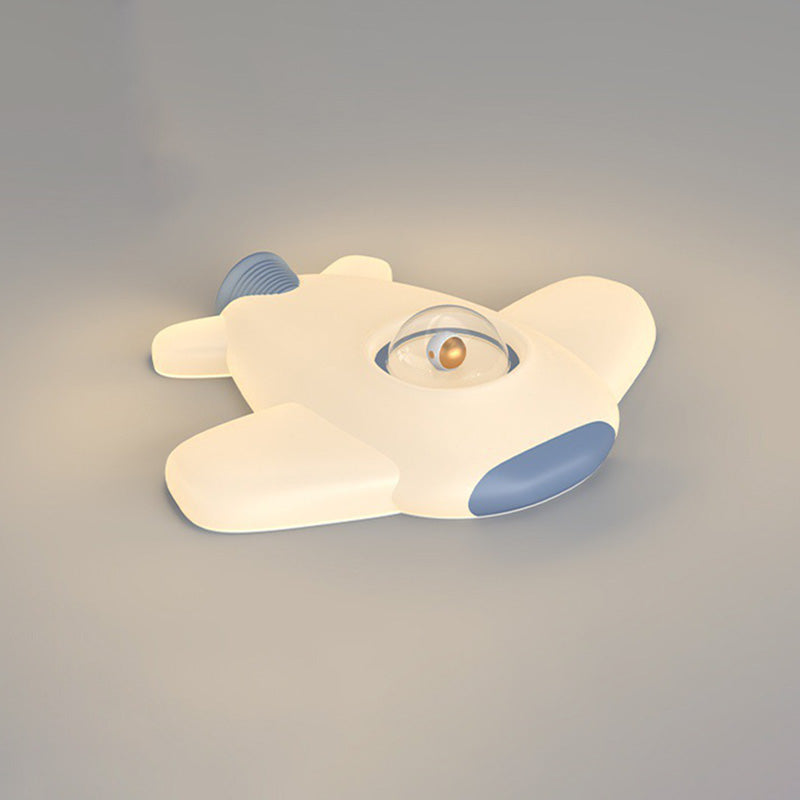 Lumendat Contemporary Creative Iron PE Cartoon Airplane Design LED Kids Flush Mount Ceiling Light For Bedroom Lumendat