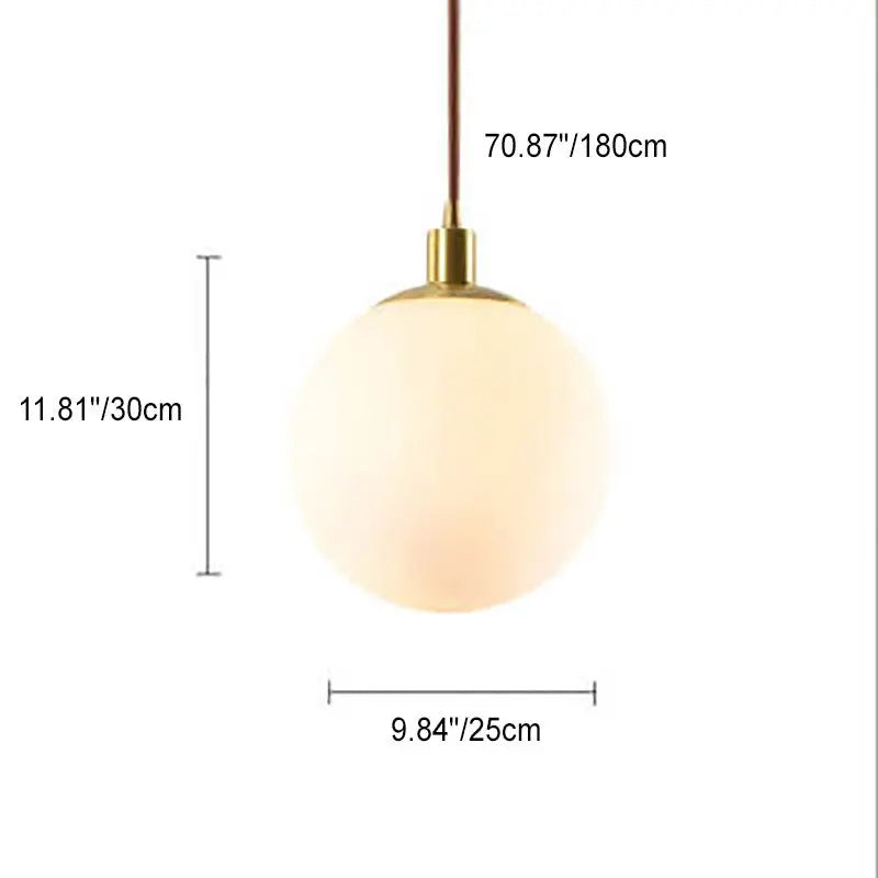 Nordic Minimalist White Orb 1-light Pendant Light Lumendat