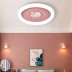Lumendat Modern Art Deco Kids Iron Resin Acrylic Round Meteor Shower Rocket Shield Kitty LED Flush Mount Ceiling Light For Bedroom Lumendat